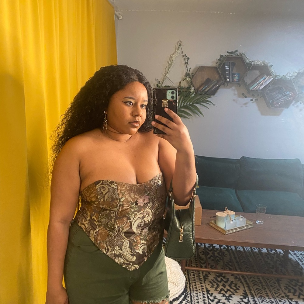 Floral corset top